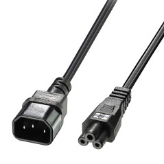 Lindy 1M IEC C14 to IEC C5 (30340) - High-Performance Power Cable for Reliable Connections